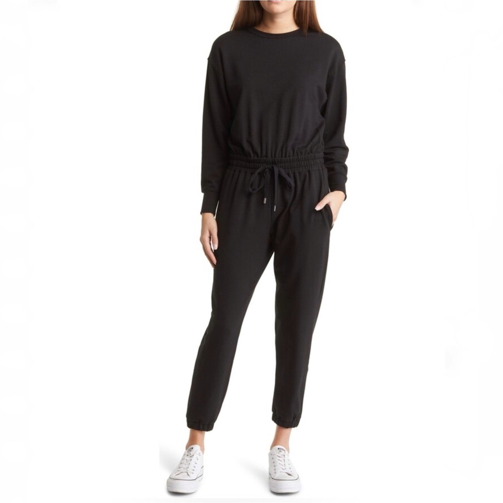 Smash + Tess | Elevate‎ Everyday Romper Keyhole Back Jumpsuit Black Size M